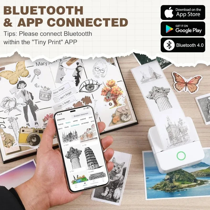 Thermal Mini Printer – Portable Inkless Photo & Label Printer