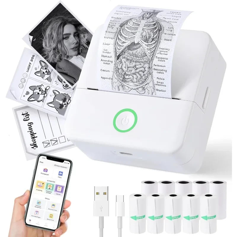 Thermal Mini Printer – Portable Inkless Photo & Label Printer