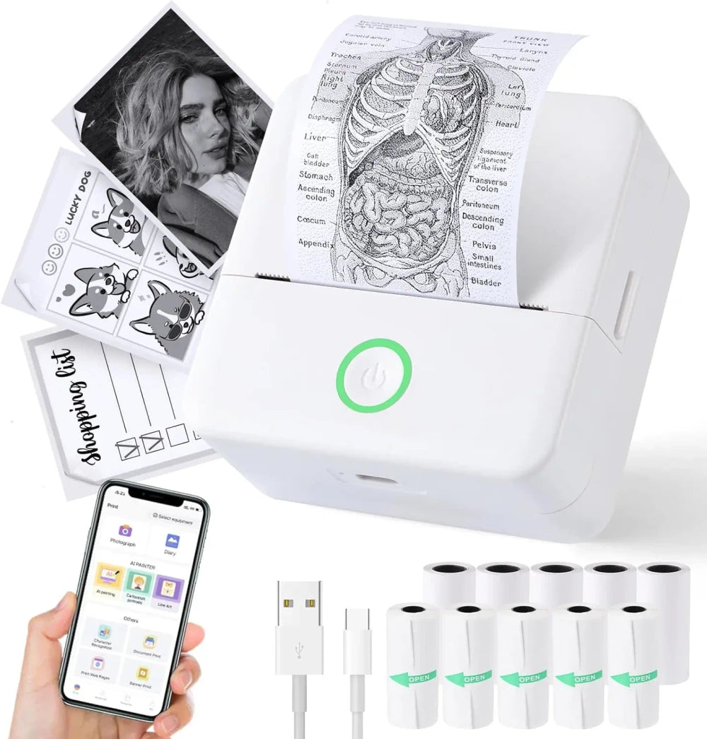 Thermal Mini Printer – Portable Inkless Photo & Label Printer